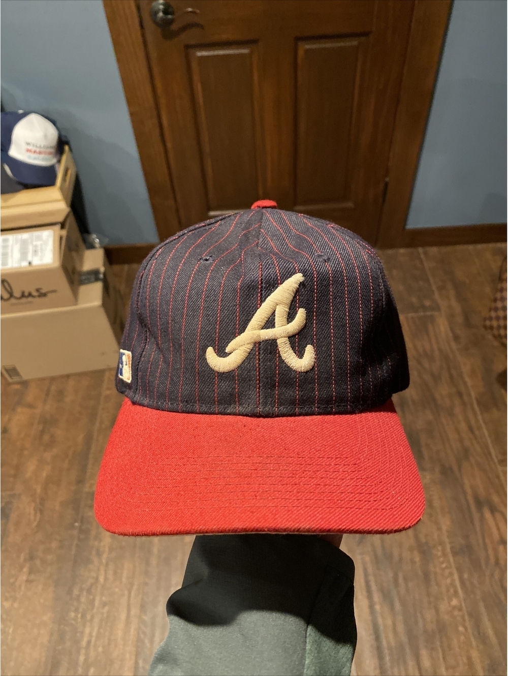 Vintage Atlanta Braves Sports Specialties Striped Dome MLB Side Logo Snapback
